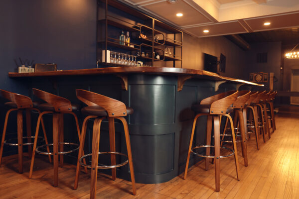 corner view of bar