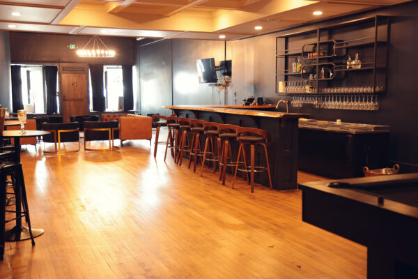 large view of space looking toward entrance