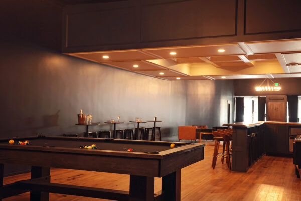 looking into event space w pool table